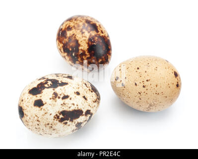 Quail eggs isolated on white background Stock Photo