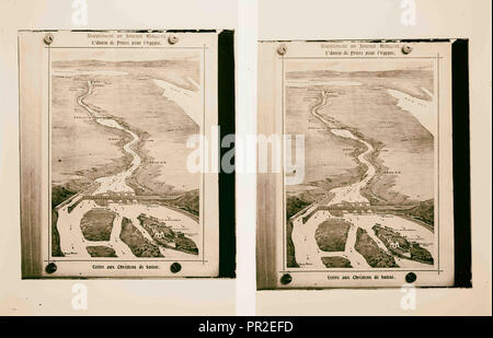 Maps, plans, restorations, etc. Map of Egypt. 1900 Stock Photo