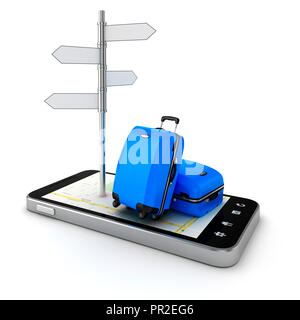 3d travel and navigation planning, concept Stock Photo