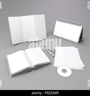 3d blank corporate id elements design Stock Photo