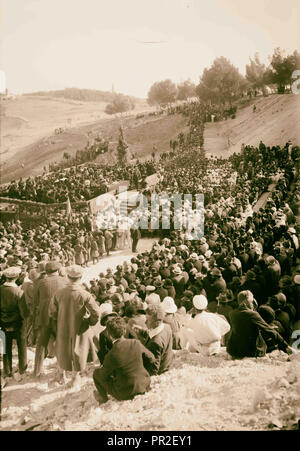 Hebrew University and Lord Balfour's visit Opening of the Hebrew University. 1925, Jerusalem, Israel Stock Photo