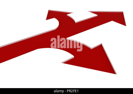 3d arrow path showing three directions Stock Photo - Alamy