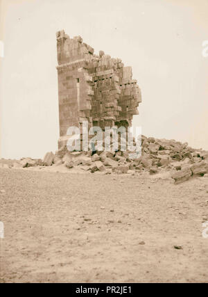 Palmyra. Desert. Qasr el Heir. Near Qariatein on Palmyra track. 1920, Syria, Tadmur Stock Photo