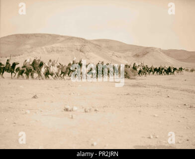 Pan-Islamic conference gathers at Shunet Nimrin, Transjordan. Arrival of King Ali and Emir Abdullah Stock Photo