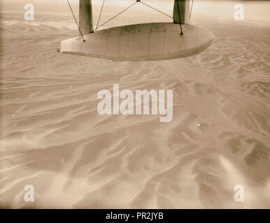 Air views of Palestine. Flight from Gaza to Cairo via Ismalieh. 'Waves of the Desert.' An ocean of sand in the wilderness Stock Photo