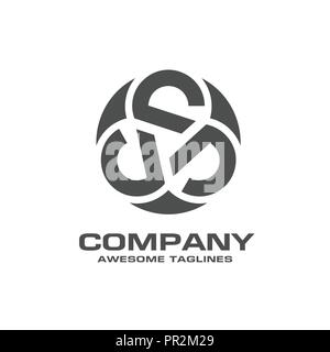 Abstract circle network technology logo, vector unique abstract circle logo template concept illustration. Modern technology sign. Global network crea Stock Vector