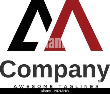 creative Letter AM logo design template elements. simple letter AM letter logo,Business corporate letter AM logo design vector. Simple and clean flat Stock Vector