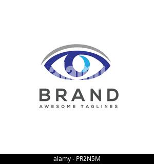 Eye care Logo vector template, creative Vision Logotype concept, optic and eye lens logo vector Stock Vector