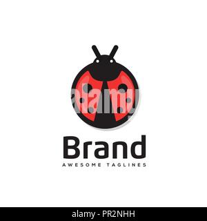 Ladybug is an arthropod logo vector, The insect beetle, ladybug icon and logo style vector symbol stock Stock Vector
