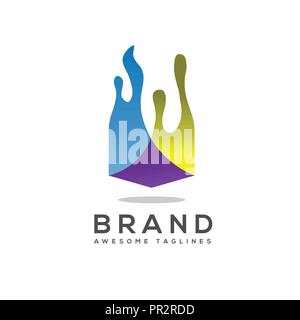 abstract art colorful Vector logo. Abstract colorful art logo. Dynamic splash liquid shape. abstract art paint abstract  Logo design Stock Vector