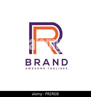 creative Letter RR logo design elements. simple letter RR letter logo,Business corporate letter R logo design vector. Simple and clean flat design of Stock Vector