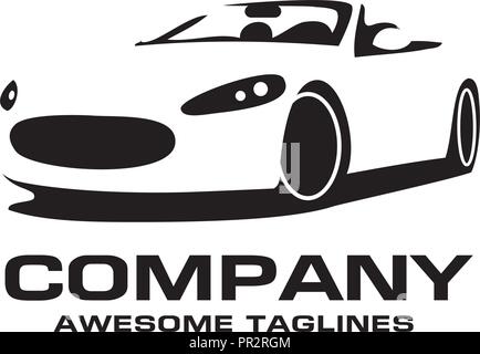 Vector car silhouette logo, silhouette of sport car style vector, auto car logo concept, car shop logo vector,transport and auto logo Stock Vector