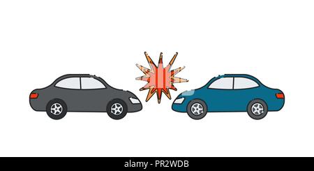 Car insurance. Danger on the road. Abstract infographics. Vector illustration. Stock Vector