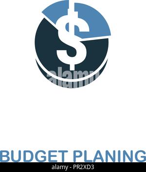 Budget Planing icon in two colors. Creative style design from online marketing collection. UX and UI. Pixel perfect budget planing icon. For web desig Stock Vector