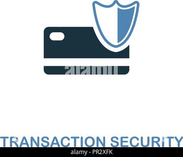 Transaction Security icon in two colors. Creative style design from online marketing collection. UX and UI. Pixel perfect transaction security icon. F Stock Vector