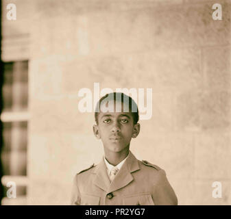 Prince Makonnen, son of Emperor Haile Selassie of Ethiopia, in Jerusalem. 1923, Israel Stock Photo