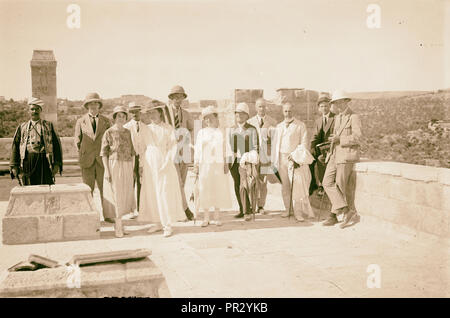 Visit of Prince William of Sweden? to Jerusalem. 1921, Israel Stock Photo