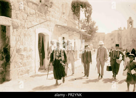 Visit of Prince William of Sweden?. 1921, Middle East, Israel and/or Palestine Stock Photo