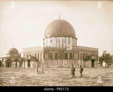 The Mosque of Omar from the northeast. 1898, Jerusalem, Israel Stock Photo