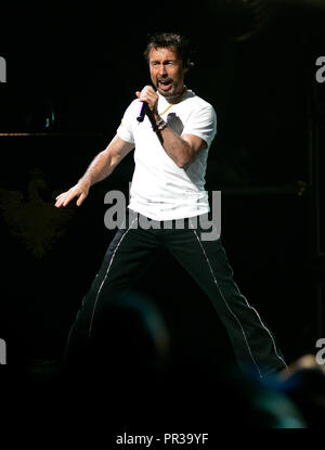 Paul Rodgers with Queen performs in concert at the American Airlines Arena in Miami, Florida on March 3, 2006. Stock Photo