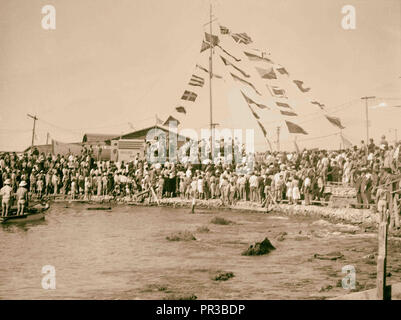 The opening ceremony of a celebration in Tel Aviv on May 19, 1937 ...