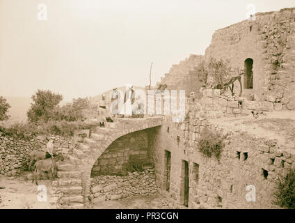 Halhul village at kilometer 30 on Hebron road Typical peasant house in Halhul. 1940, West Bank, Ḥalḥūl, Middle East Stock Photo