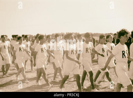 Third annual sports meeting of the government schools of the Jerusalem sub-district, on Government Arab College ground Stock Photo