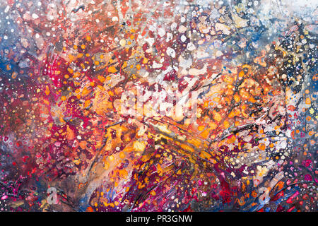 Art glass colorful textured background. Abstract painting. Stock Photo