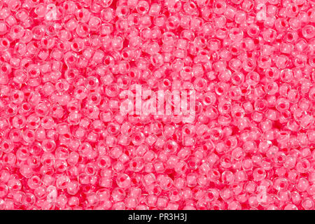 Deep pink seed beads. High resolution photo. Stock Photo