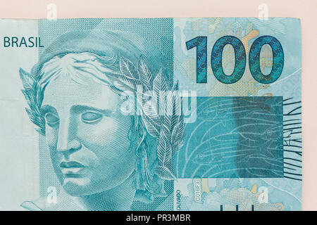 Money from Brazil, brazilian currency. Detail close up shot Stock Photo -  Alamy