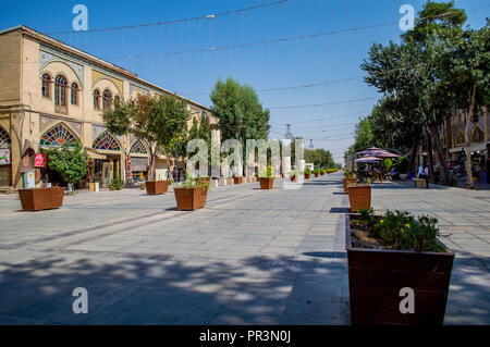 An empty street in Shiraz, Iran Stock Photo