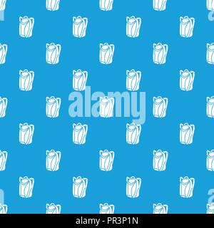 Backpack pattern vector seamless blue Stock Vector