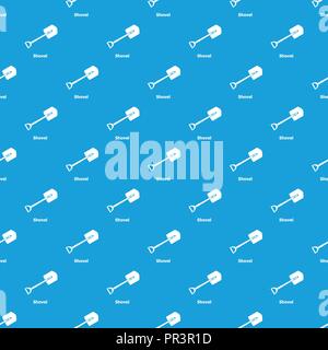 Shovel pattern vector seamless blue Stock Vector