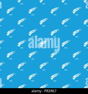 Knife pattern vector seamless blue Stock Vector