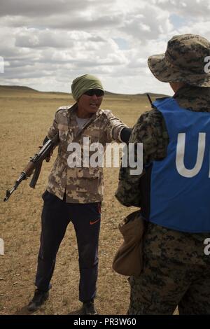 Republic of Korea marines engage in bayonet training during Exercise ...