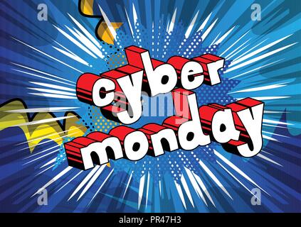 Cyber Monday - Vector illustrated comic book style phrase. Stock Vector