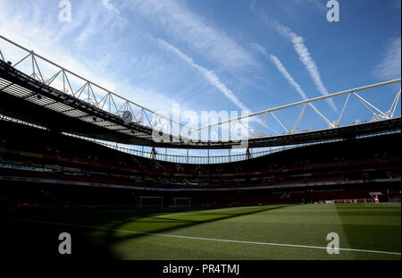 A general view of the stadium during the Premier League match between Arsenal and Watford at Emirates Stadium on September 29th 2018 in London, England. (Photo by Arron Gent/phcimages.com) Stock Photo