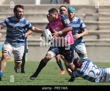 Madrid,Spain 29/09//2018, Heineken League of Rugby,Complutence Cisneros Vs.VRAC Entrepinares,Nathan Paila of Vrac in game action. Credit: Leo Cavallo/Alamy Live News Stock Photo