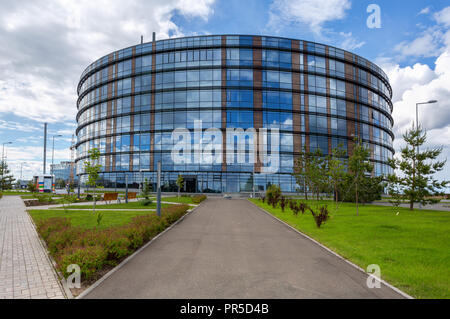 Innopolis, Russia - June 11, 2018: Modern building in It-village in Kazan district. Innopolis - innovative city in Republic of Tatarstan, Russia Stock Photo