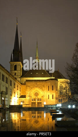 Notre-Dame Cathedral in Luxembourg city Stock Photo