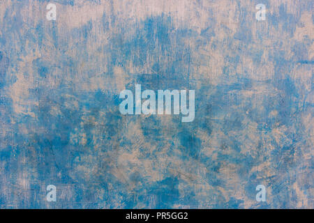 old blue paint texture of cement plastered wall Stock Photo