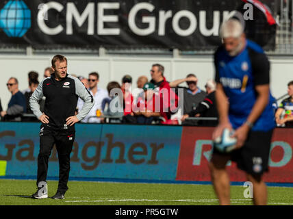 Saracens Director of Rugby Mark McCall during the Gallagher Premiership match at Allianz Park, London. PRESS ASSOCIATION Photo. Picture date: Saturday September 29, 2018. See PA story RUGBYU Saracens. Photo credit should read: Paul Harding/PA Wire. .