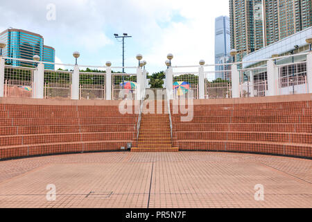 Hong Kong - July  05, 2018: View Inside Kowloon Park Stock Photo