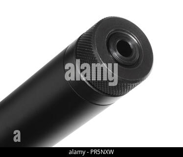 Threaded barrel for a suppressor isolated on white Stock Photo - Alamy
