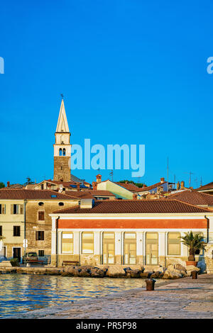 Marina on the Adriatic Sea in Izola fishing village, Slovenia Stock Photo