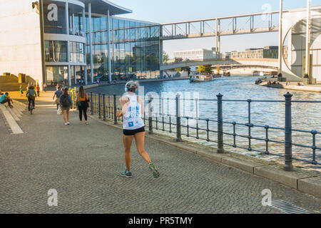 Berlin jogging Stock Photo