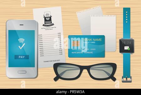 Flat Lay Travel Stock Vector