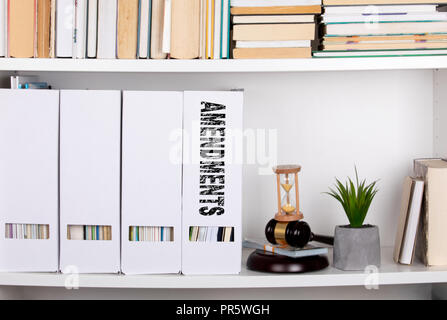 amendments concept. document folders and organizers Stock Photo