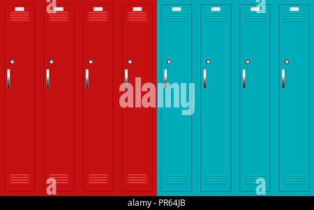 School lockers Stock Vector