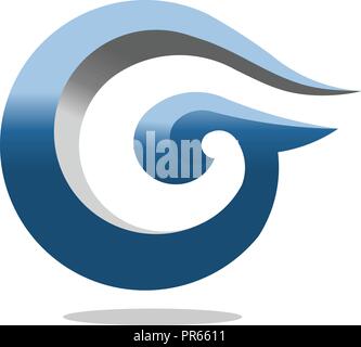 best letter G  3d art concept business logo design template, letter G circle style logo concept Stock Vector